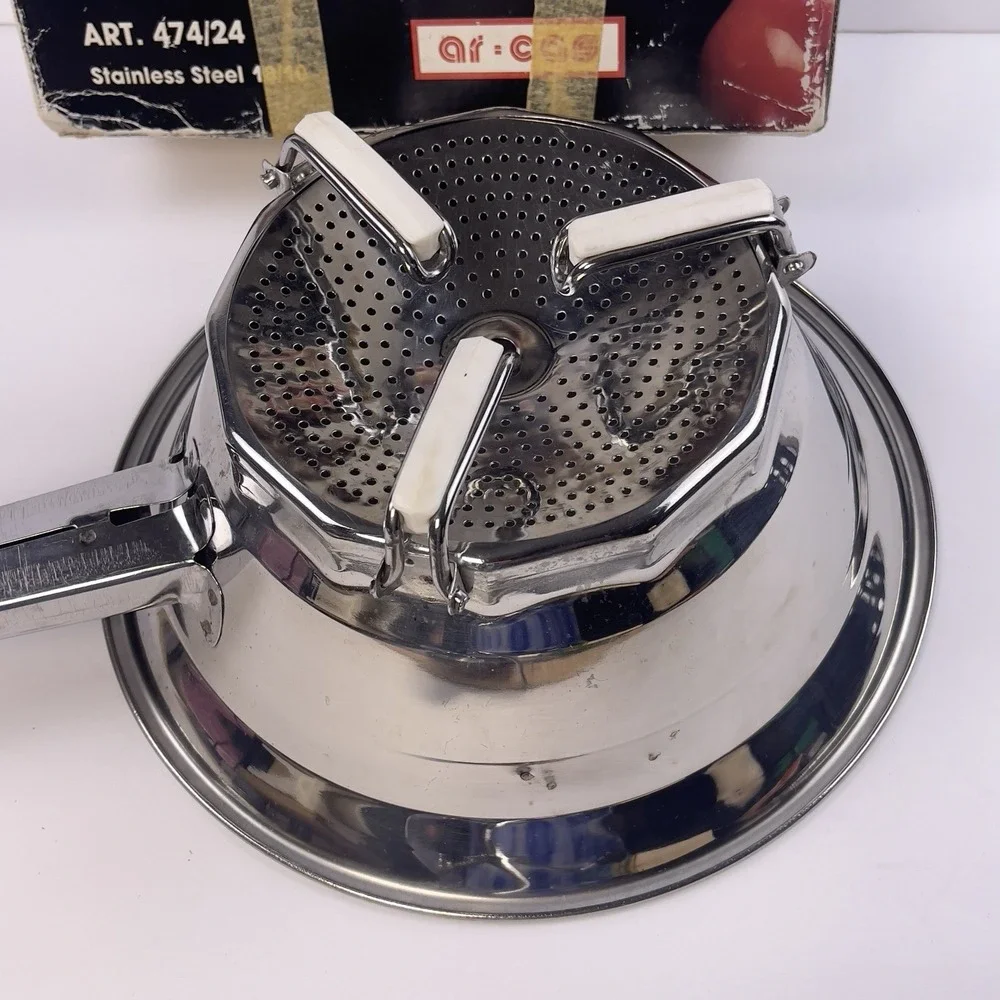 Macina Legumi 18/10 Stainless Steel Veg Food Mill Made in Italy w/Original Box